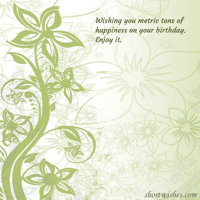 E-card with green painted flowers