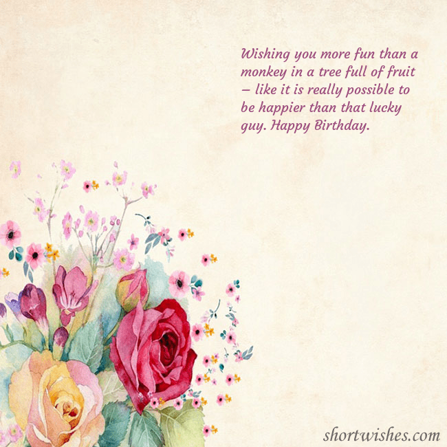 E-card with watercolor painted roses