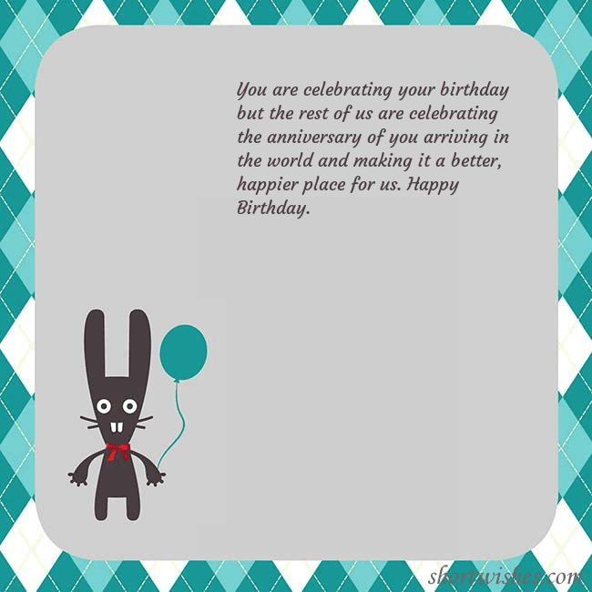 Birthday ecard with a bunny