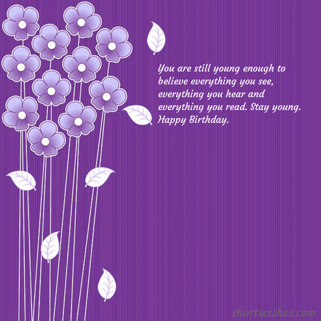 Greeting ecard with small flowers