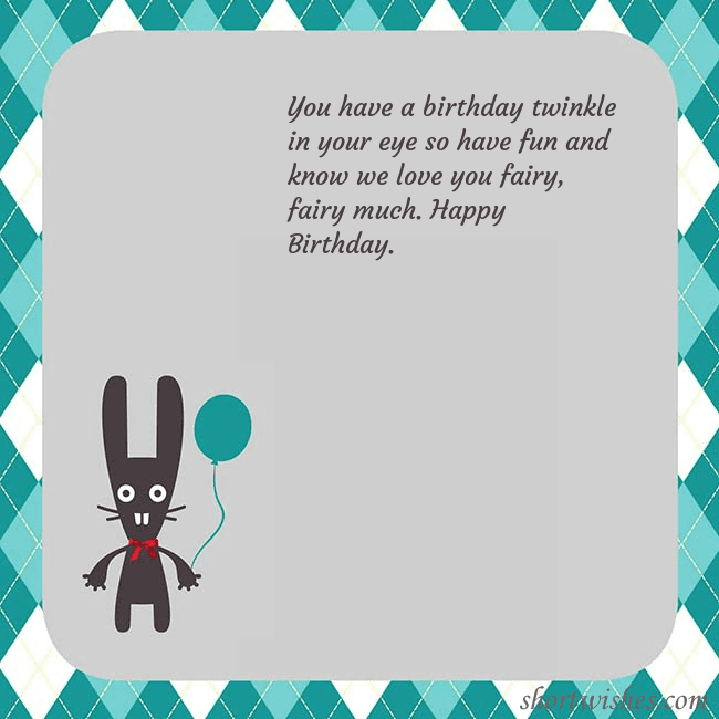 Birthday ecard with a bunny