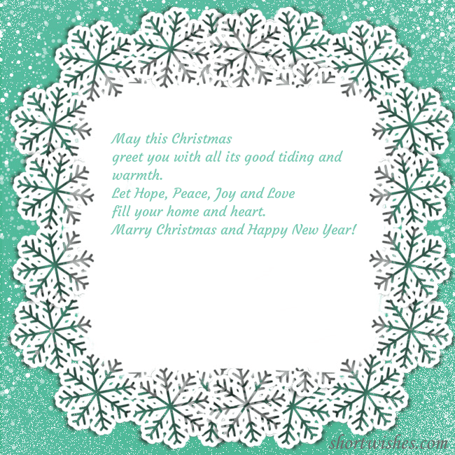 Postcard with snowflakes