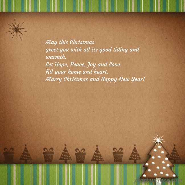 E-card with a gingerbread Christmas tree
