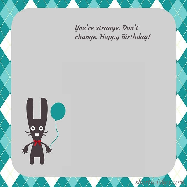 Birthday ecard with a bunny