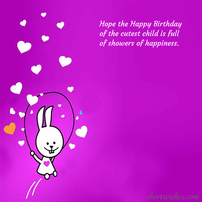 Greeting ecard with a funny bunny