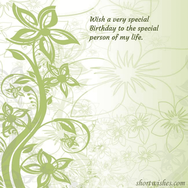 E-card with green painted flowers