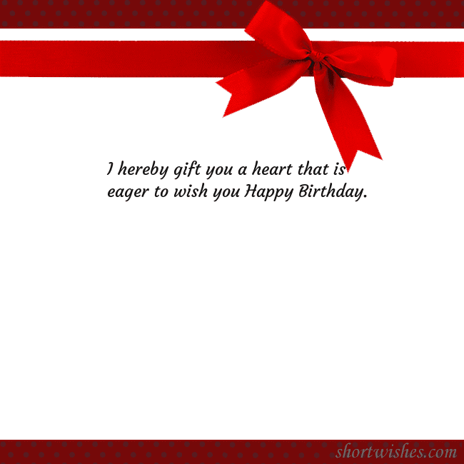 Greeting ecard with red ribbon