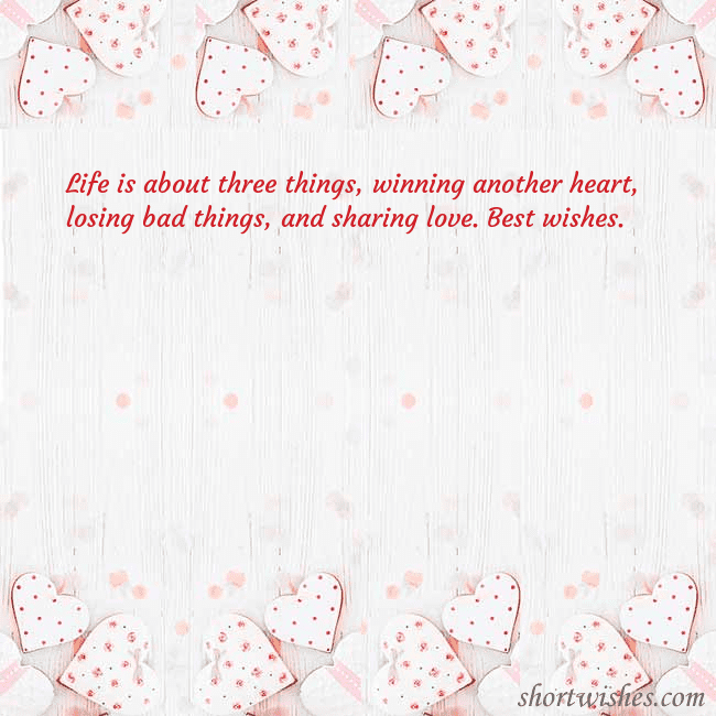 Postcard with white hearts