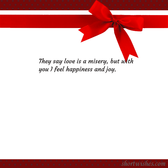 Greeting ecard with red ribbon