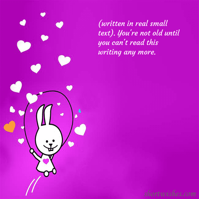 Greeting ecard with a funny bunny