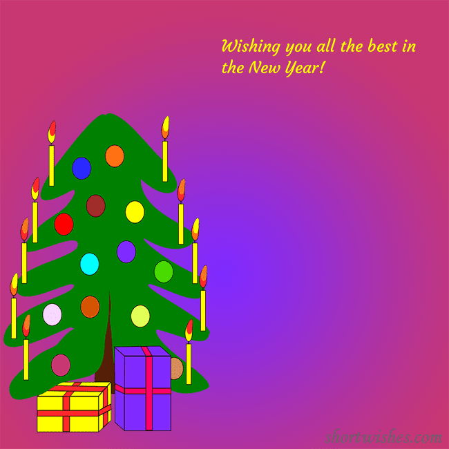 A postcard with a drawn Christmas tree