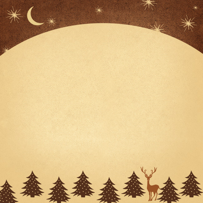 Christmas greeting cards by email Postcard with stars and a deer