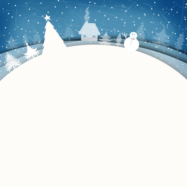 ECards for the New 2025 year by email Christmas card with a snowy village